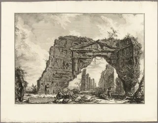 Resti di un portico coperto, o di un criptoportico, in una villa di Domiziano, a cinque miglia da Roma sulla strada per Frascati, da Vedute di Roma