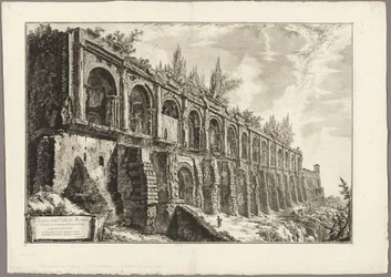Rovine della Villa di Mecenate a Tivoli, da Vedute di Roma