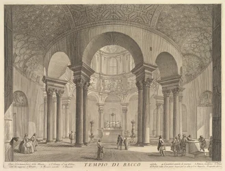 S. Costanza erroneamente chiamato Tempio di Bacco Veduta interna del Sepolcro di S. Costanza, ca. 1756
