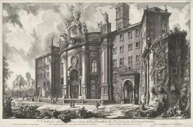 Santa Croce in Gerusalemme a Roma (Veduta della Facciata della Basilica di S. Croce in Gerusalemme)