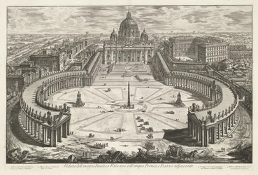 Piazza San Pietro con la Basilica di San Pietro in Vaticano
