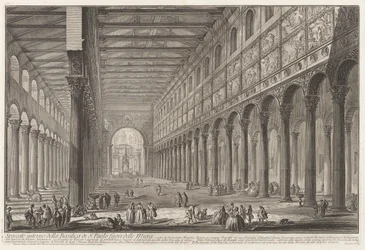 Spaccato interno della Basilica di S. Paolo fuori delle Mura
