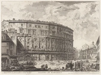 Teatro di Marcello. Questo fu fabricato da Augusto, e dedicato a Marcello suo Nipote, da Vedute di Roma