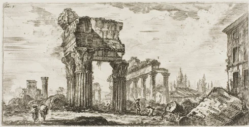 Tempio di Giove Tonante. 1. Tempio della Concordia, tavola 7 da Alcune vedute di archi trionfali e altri monumenti