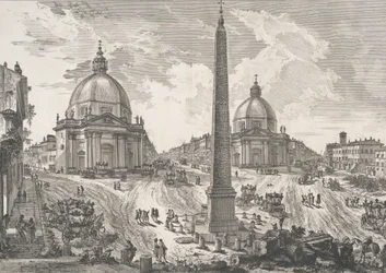 Veduta della Piazza del Popolo, ca. 1750