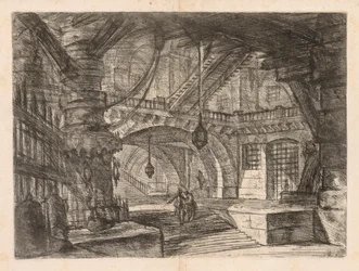 Le prigioni: Una vasta sala con lanterne, 1745-1750