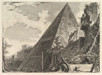 La piramide di Caio Cestio, da Vedute di Roma