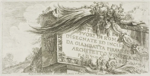 Frontespizio: Antichità romane fuori Roma disegnate e incise da Giambat