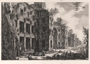 Veduta degli avanzi superiori delle Terme di Diocleziano a S. Maria degli Angeli, dalle Vedute di Roma