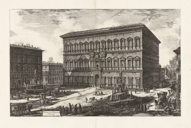 Veduta del Palazzo Farnese, da Vedute di Roma