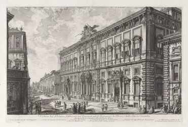Veduta del Palazzo fabbricato sul Quirinale per la Segreteria dei Brevi e della Sacra Consulta, da Vedute di Roma