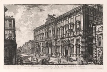 Veduta del Palazzo sul Quirinale per le Segreterie de Brevi e della Sacra Consulta, dalle Vedute di Roma
