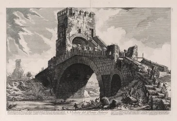 Veduta del Ponte Salario, dalle Vedute di Roma