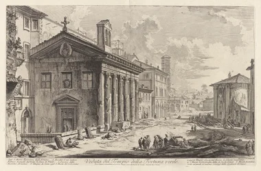 Veduta del Tempio della Fortuna virile. Oggi S. Maria Egizziaca degli Armeni, da Vedute di Roma