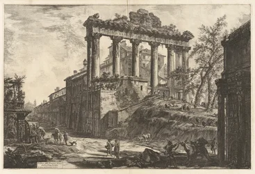 Veduta del Tempio detto della Concordia, dalle Vedute di Roma