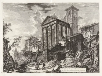 Veduta del Tempio di Ercole nella città di Cori, dieci miglia lontano da Velletri