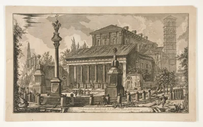Veduta della Basilica di S. Lorenzo fuori le mura, da Vedute di Roma