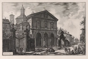 Veduta della Basilica di San Sebastiano fuori le mura di Roma, sulla Via Appia