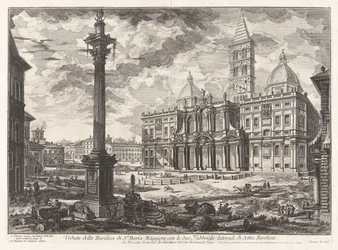Veduta della Basilica di Santa Maria Maggiore con le sue Due Ali Laterali, dalle Vedute di Roma