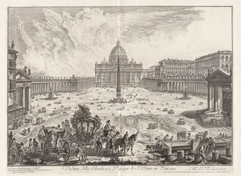 Veduta della Basilica e Piazza di S. Pietro in Vaticano