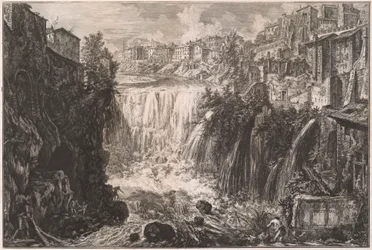 Veduta della cascata di Tivoli