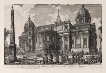 Veduta della facciata di dietro della Basilica di Santa Maria Maggiore, da Vedute di Roma (Vedute di Roma)