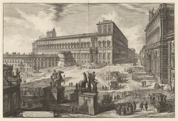 Veduta della Piazza di Monte Cavallo, dalle Vedute di Roma