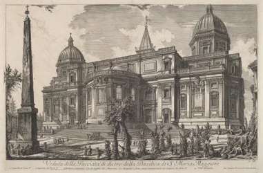 Veduta della facciata di dietro della Basilica di Santa Maria Maggiore