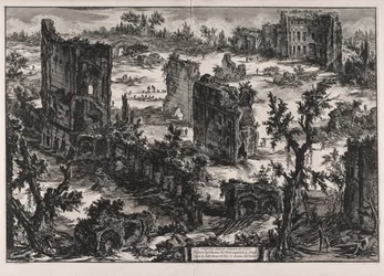 Veduta delle Terme di Tito, da Vedute di Roma