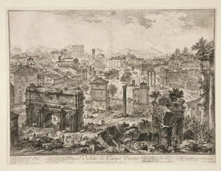 Veduta di Campo Vaccino, da Vedute di Roma