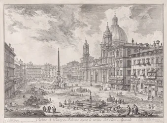 Veduta di Piazza Navona sopra le rovine del Circo Agonale, da Vedute di Roma (Vedute di Roma)