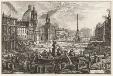 Veduta di Piazza Navona sopra le rovine del Circo Agonale, da Vedute di Roma