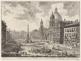 Veduta di Piazza Navona sopra le rovine del Circo Agonale (Veduta di Piazza Navona sopra le rovine del Circo di Domiziano), da Vedute di Roma (Vedute di Roma)