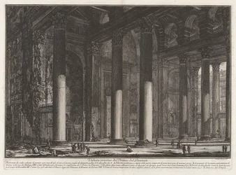 Veduta interna del Pronao del Pantheon, da Vedute di Roma