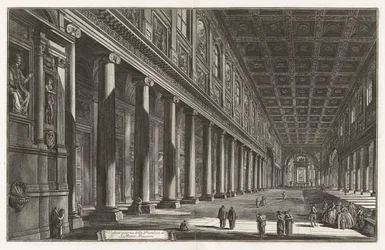 Veduta interna della Basilica di Santa Maria Maggiore, da Vedute di Roma (Vedute di Roma)