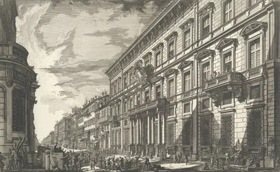 Veduta lungo la Via del Corso del Palazzo dell