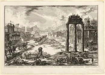 Veduta del Campo Vaccino, da Vedute di Roma