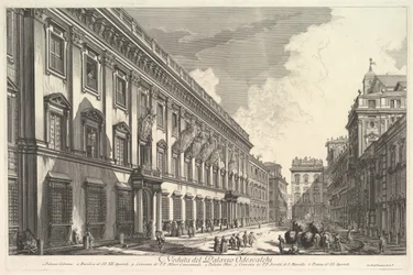 Veduta del Palazzo Odeschali, da Vedute di Roma, ca. 1753