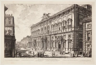 Veduta del Palazzo della Consulta sul Quirinale, sede della segreteria papale
