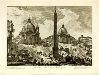 Veduta di Piazza del Popolo, da Vedute di Roma