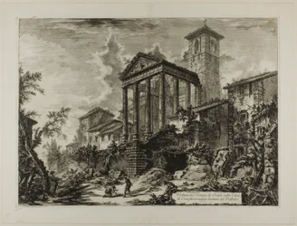 Veduta del Tempio di Ercole a Cori, a dieci miglia da Velletri, da Vedute di Roma