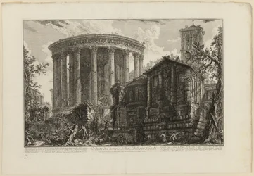 Veduta del Tempio della Sibilla a Tivoli, da Vedute di Roma