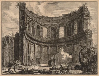 Vedute di Roma: Resti del Tempio di Apollo vicino alla Villa Adriana