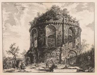 Vedute di Roma: Il cosiddetto Tempio della Tosse, vicino a Tivoli