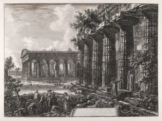 Vista di alcune colonne della facciata opposta a quella della tavola precedente