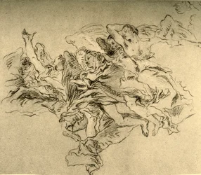 Gruppo di angeli sospesi