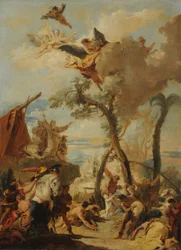 Gli Ebrei raccolgono la manna nel deserto (schizzo)
