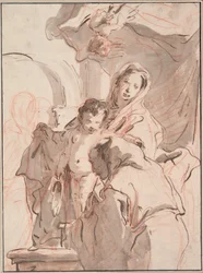 Madonna con Bambino e Santo