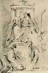 Madonna in trono con santi, metà XVIII secolo, 1928