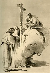 Madonna con due monaci santi, metà del XVIII secolo, 1928